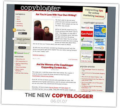 new Copyblogger design