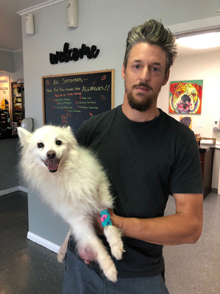 Mr. B at the vet