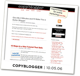The new Copyblogger, based on the Cutline framework