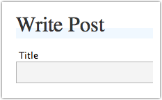 Write Post in the WordPress administration panel