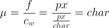 Character constant equation