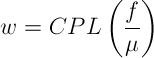 Master equation for width, font size, and CPL